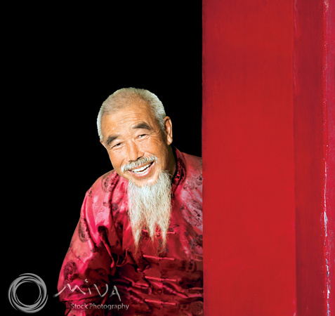 Miva Stock_0987 - China, Beijing, old man, doorway