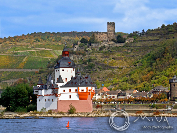 Miva Stock_0996 - Germany, Kaub, Pfalz and Gutenfels Castles