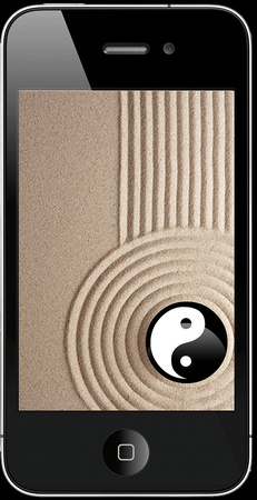 Iphone yin and yang black