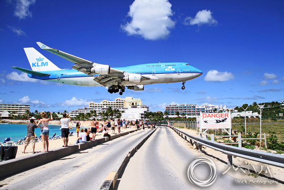 Miva Stock_3481 - St Martin, NL Antilles, Maho Beach, plane
