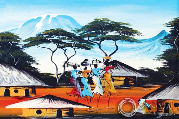Miva Stock_1386 - Tanzania, Mt. Kilimanjaro, Maasai painting
