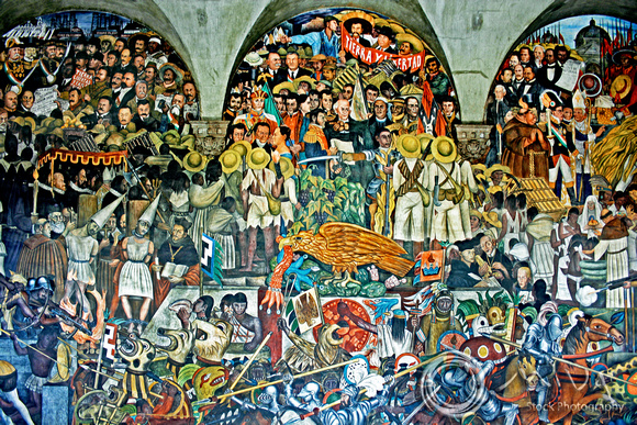 Miva Stock_1408 - Mexico, Mexico City, Mural by Diego Rivera