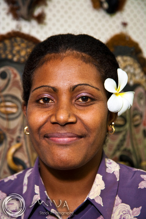 Miva Stock_1954 - Fiji, Nadi, portrait of Fijian woman