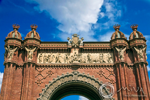 Miva Stock_2044 - Spain, Barcelona, Arc de Triomf, triumphal arch
