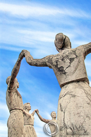 Miva Stock_2151 - Spain, Barcelona, Sardana Dance statue, Montjuic