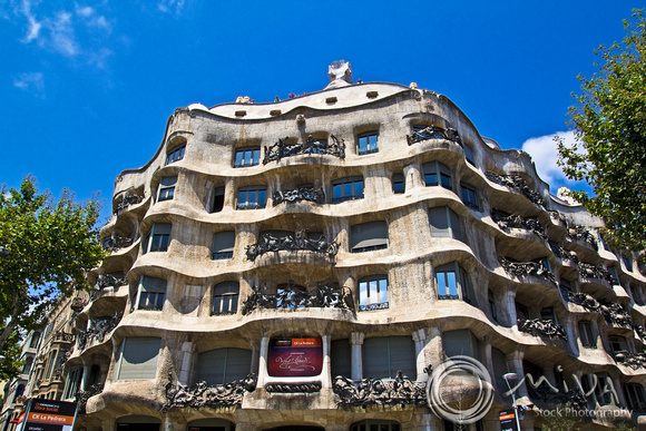Miva Stock_2226 - Spain, Barcelona, Casa Mila, Antonio Gaudi