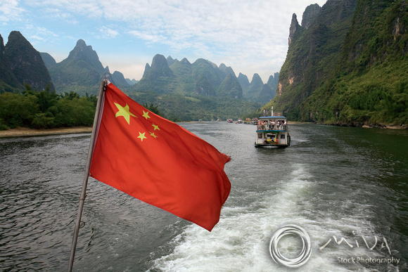 Miva Stock_2326 - China, Guilin, Li River, River boat