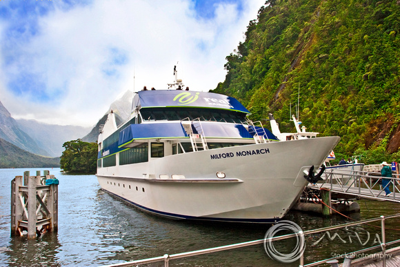 Miva Stock_2486 - New Zealand, Milford Sound, tour boat