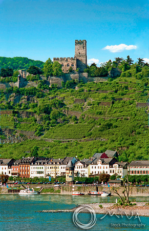 Miva Stock_2533 - Germany, Kaub, Pfalz Castle, Gutenfels Castle