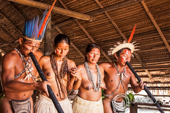 Miva Stock_3073 - Peru, Iquitos, Yagua Tribal dance