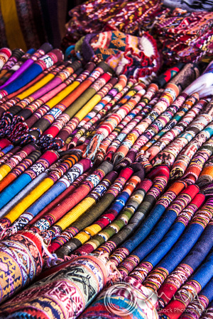Miva Stock_3157 - Peru, Pisac, Colorful blankets at market