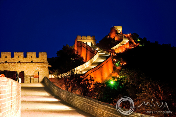 Miva Stock_0781 - China, Badaling, Great Wall, night