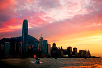 Miva Stock_0784 - China, Hong Kong, Victoria Harbor, sunset