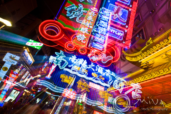 Miva Stock_0981 - China, Shanghai, Nanjing Road, neon