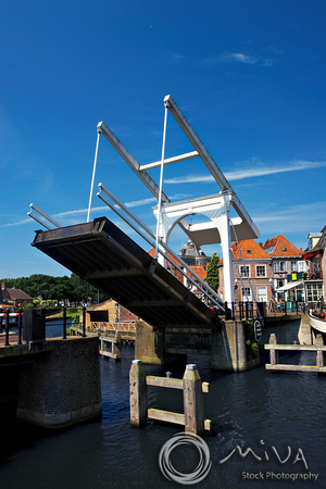 Miva Stock_1239 - Netherlands; Enkhuizen; canal; bridge