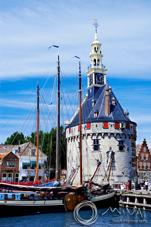 Miva Stock_1288- Netherlands; Hoorn; Hoofdtoren, boats