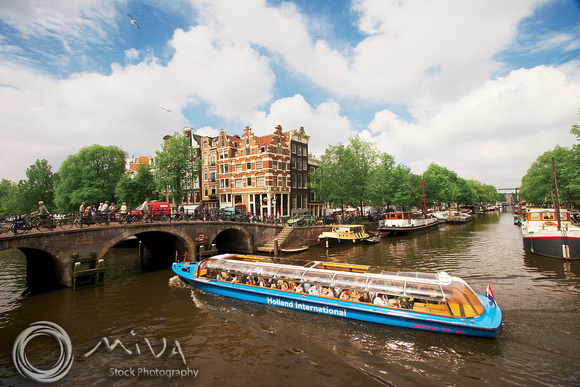 Miva Stock_1307 - Netherlands, Amsterdam, Canal Boat cruise