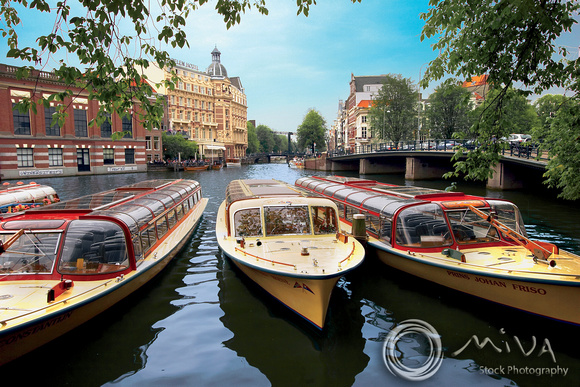Miva Stock_1308 - Netherlands, Amsterdam, Canal Boats
