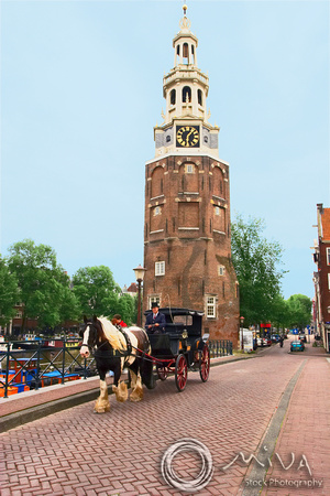 Miva Stock_1310 - Netherlands, Amsterdam, horse, tower
