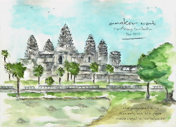 Angkor Wat water color