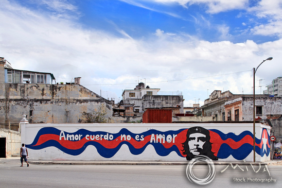 Miva Stock_3467 - Cuba, Havana, painting of Che Guevara, graffiti