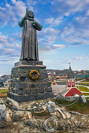 Miva Stock_3551 - Greenland, Nuuk, statue of Hans Egede